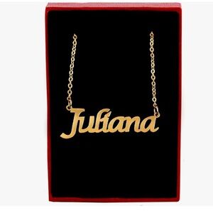 Juliana Name Necklace 18ct Gold Plated Personalized Dainty Necklace